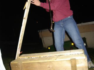 Das erste Deckelbrett ist drau�en