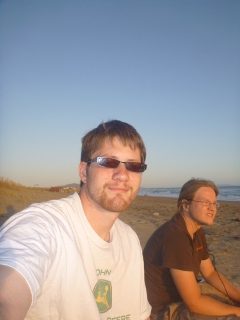 Christian und Bj�rn in der Abendsonne