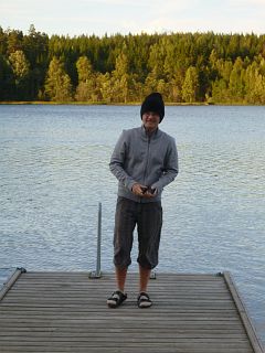 Bj�rn auf dem Steg